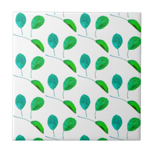 Azulejo Impresión de textura de hoja de árbol de peras est