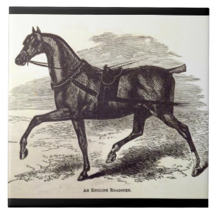 Azulejo Impresión del siglo XIX Un caballo de ruedas inglé