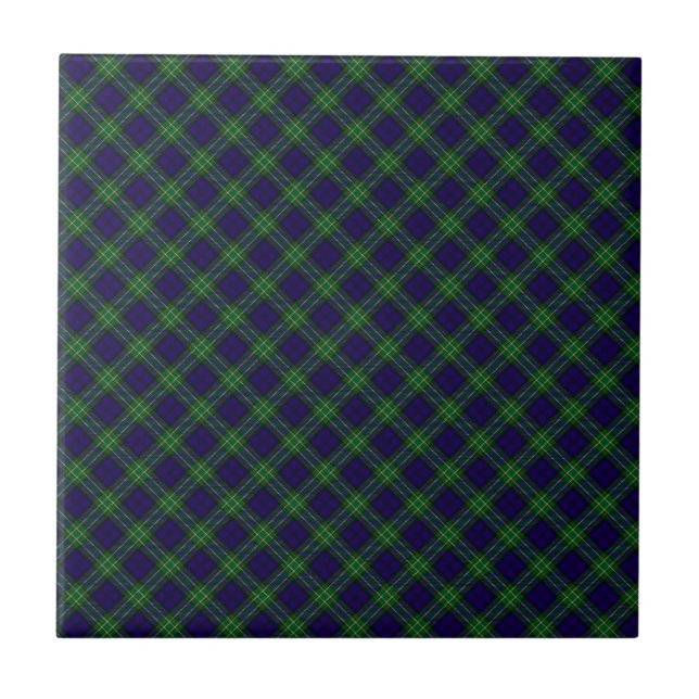 Azulejo Impresión diseñada por Allan Clan Tartan (Frente)