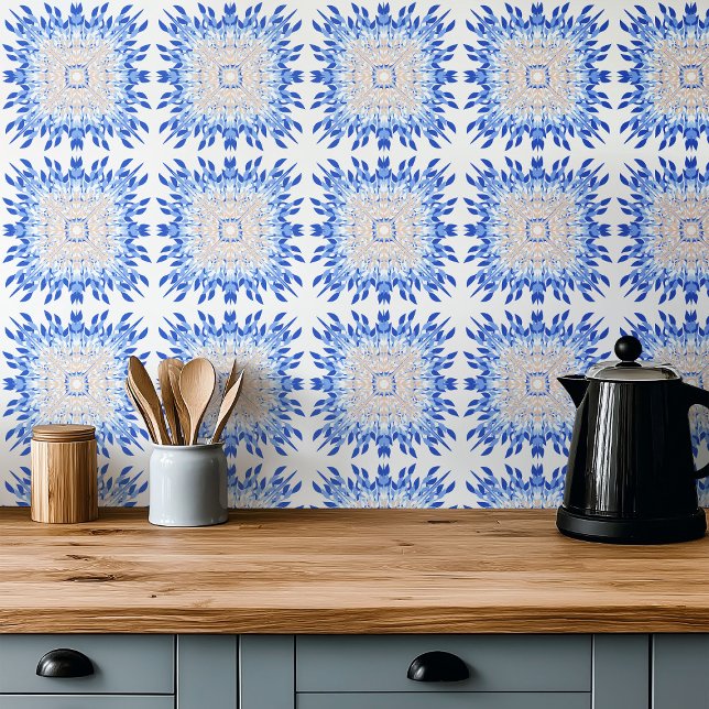 Azulejo Impresión floral costera de verano azul (Subido por el creador)