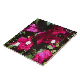 Azulejo Impresión floral tropical, modo retro
