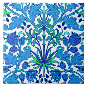 Azulejo Impresión hipotecaria William Morris, azul cerule