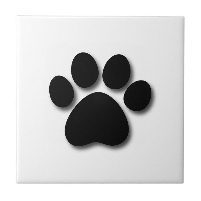Azulejo Impresión juguetona de la pata del perro para el (Frente)