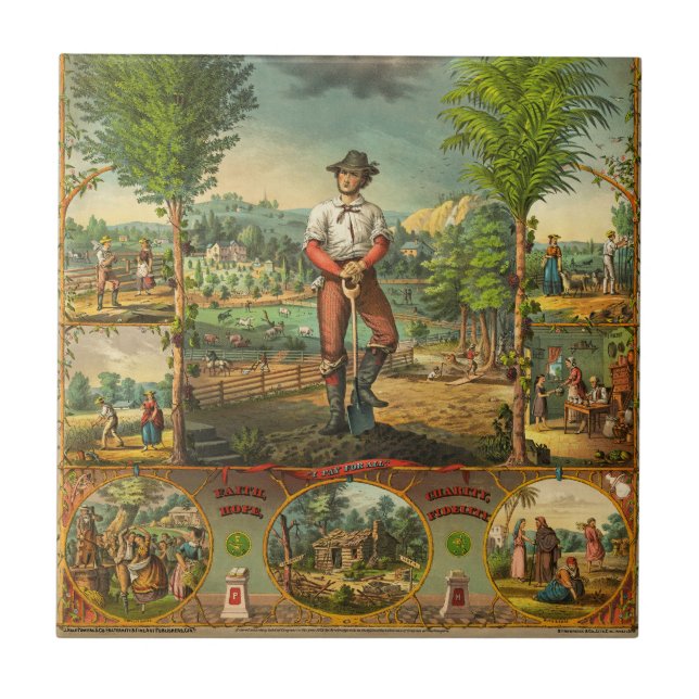 Azulejo Impresión promocional para miembros de Grange (Frente)