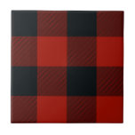 Azulejo Impresión rojiza de búfalo negro negro<br><div class="desc">mosaico personalizado</div>
