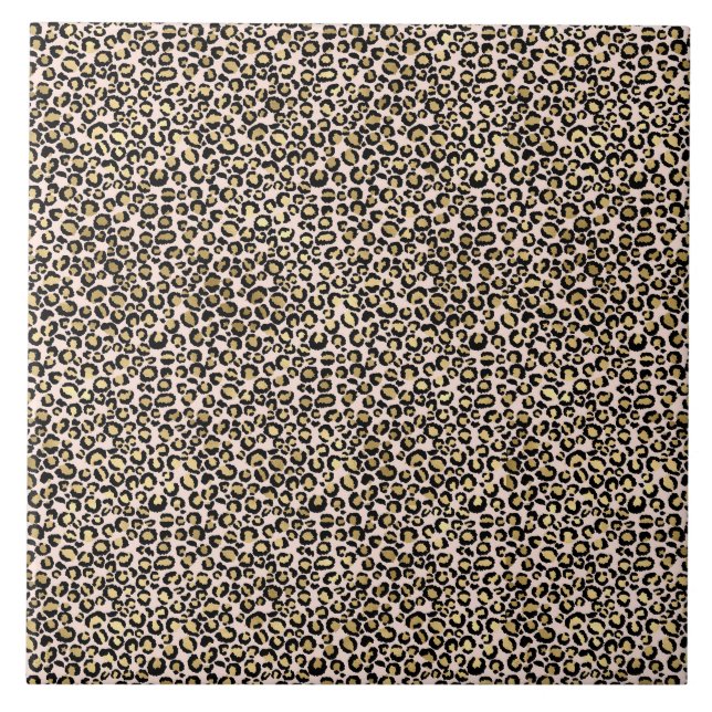 Azulejo Impresión rosa Rubor Gold Leopard (Frente)