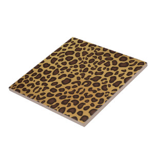 Azulejo Impresión Trivet Tile-Leopard