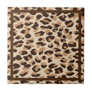 Azulejo Impresión Trivet Tile-Leopard