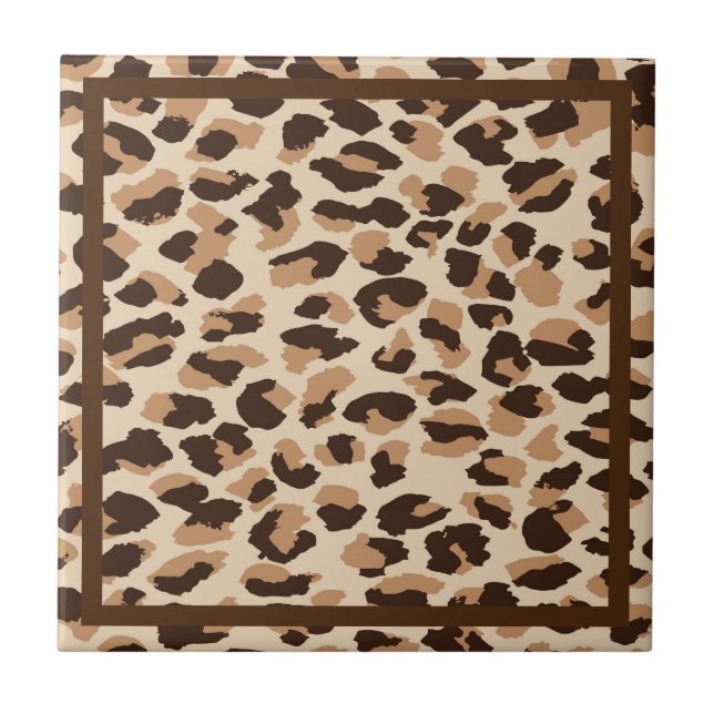 Azulejo Impresión Trivet Tile-Leopard (Frente)