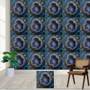 Azulejo Impresionante Amethyst Geode Tile