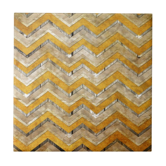 Azulejo Impresionante chevron fresco zigzag patrón mármol  (Frente)
