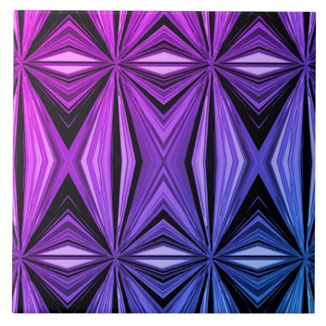 Azulejo Impresionante diseño de diamantes de color (Frente)