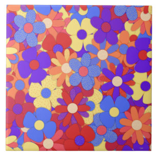 Azulejo Impresionante mosaico de cerámica Bouquet