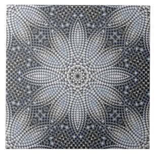 Azulejo Impresionante mosaico de cerámica gris