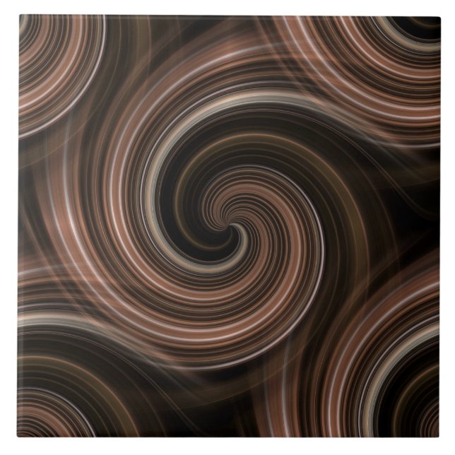 Azulejo Impresionante mosaico de cerámica multimarrón (Frente)