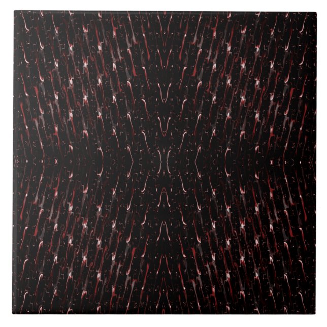 Azulejo Impresionante mosaico negro de cerámica (Frente)