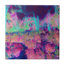 Azulejo Impresionante paisaje morado y rosa caliente