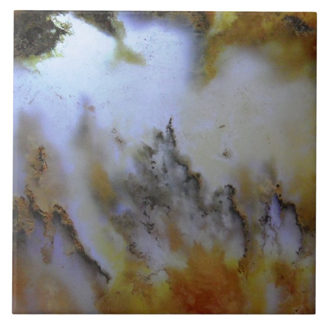 Azulejo Impresionante y vibrante foto de las "mezsy agate" (Frente)