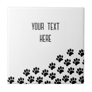 Azulejo Impresiones De Papel De Cachorro Negro Con Cuadrad