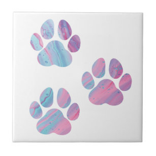 Azulejo Impresiones de pintas de perros - Dedos coloridos 