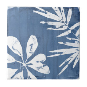 Azulejo Impresiones del índigo tropical - Verdor tropical