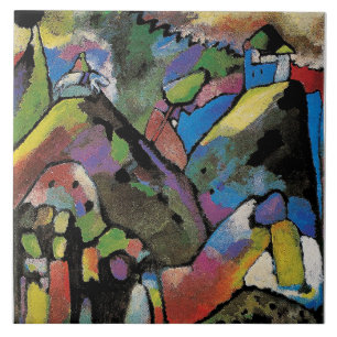 Azulejo Improvisación 9, arte abstracto por Wassily Kandin
