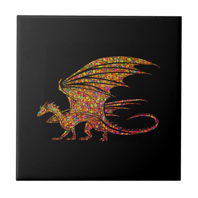 Azulejo Increíble bolsa de drenaje de dragón de mosaico (Frente)