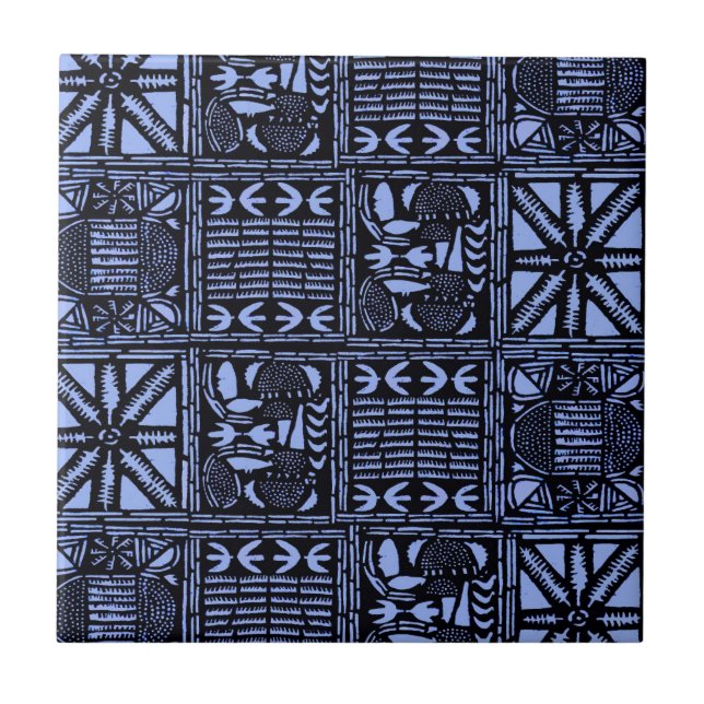 Azulejo Indigo Batik Quilt - Blue (Frente)