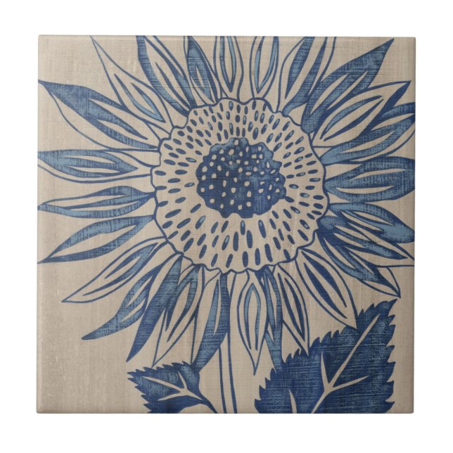 Azulejo Indigo Sunflower (Frente)