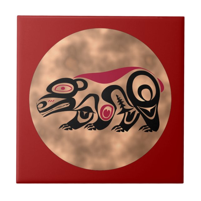 Azulejo Indio escudo American Native shield (Frente)