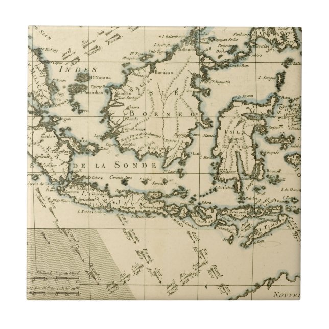 Azulejo Indonesia y las Filipinas (Frente)