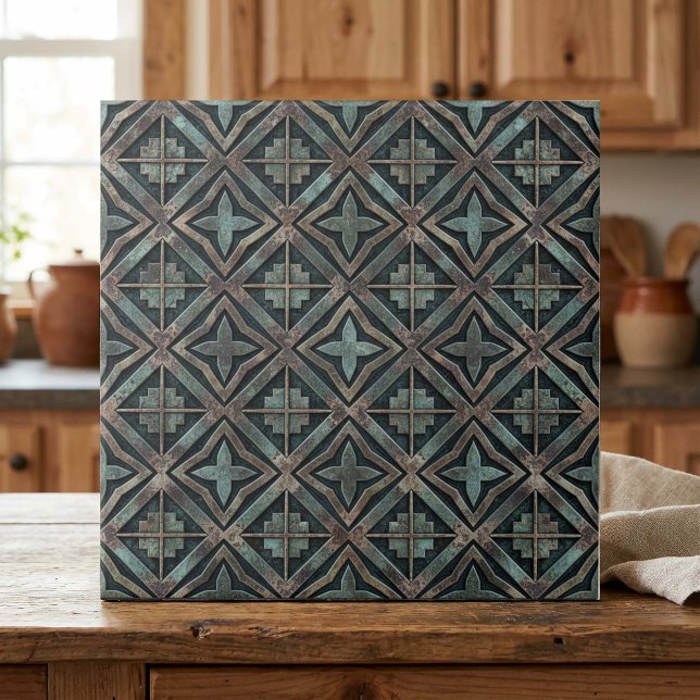 Azulejo Industrial Patina Geometric #4 ID1227 (Subido por el creador)