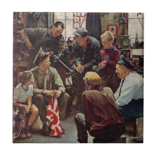 Azulejo Infante de marina del regreso al hogar