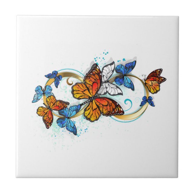 Azulejo Infinidad de Mariposas Monarca (Frente)