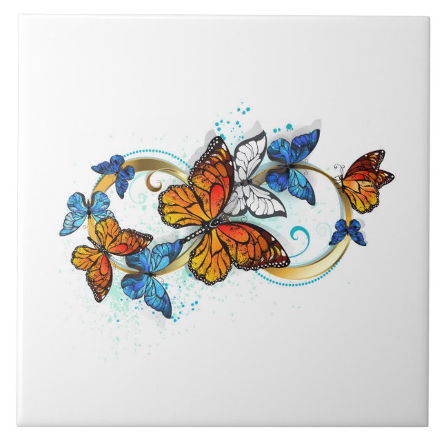 Azulejo Infinidad de Mariposas Monarca (Frente)