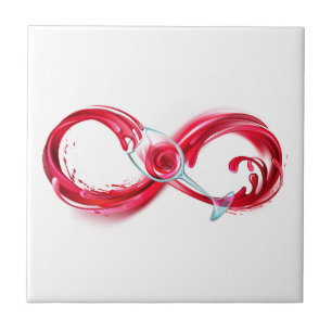 Azulejo Infinito con vino Rojo