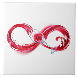Azulejo Infinito con vino Rojo