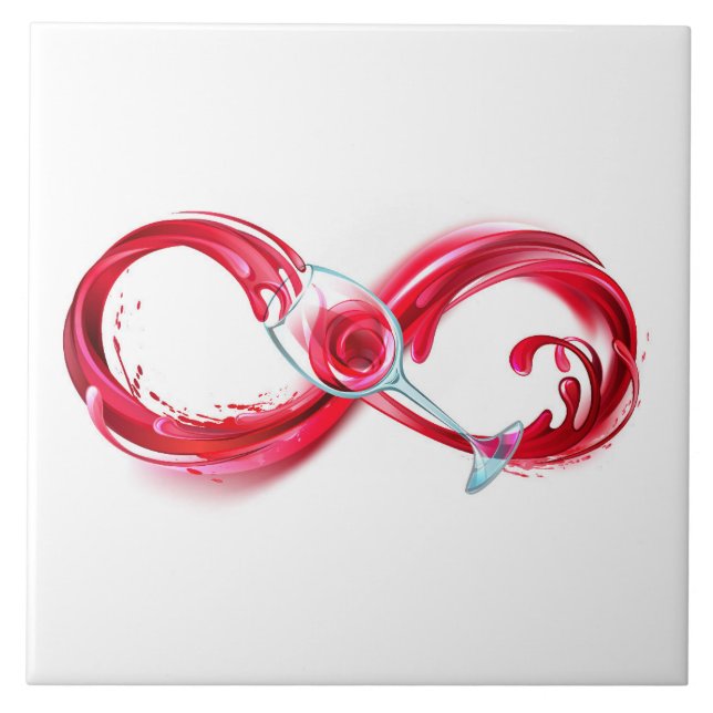 Azulejo Infinito con Vino Tinto (Frente)