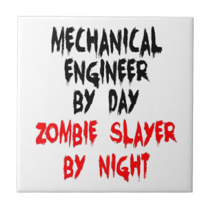 Azulejo Ingeniero Mecánico Zombie Slayer