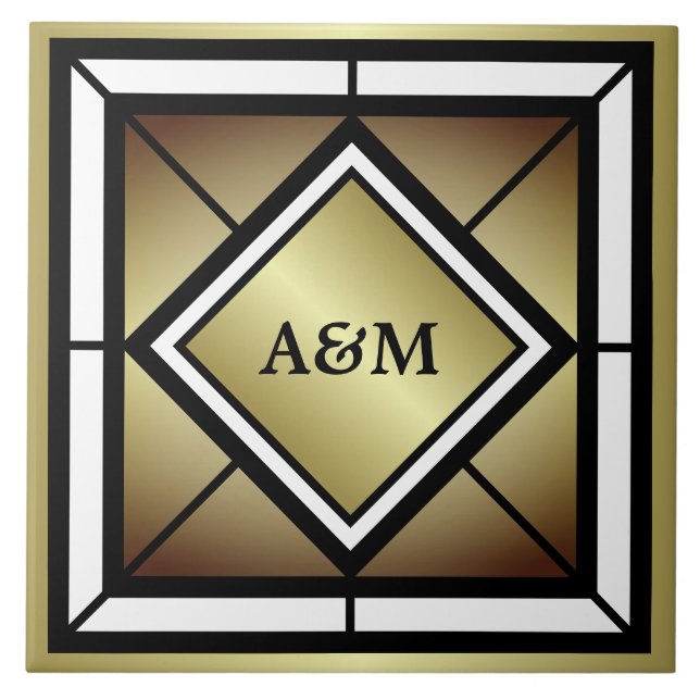 Azulejo Iniciales del Monograma (Frente)