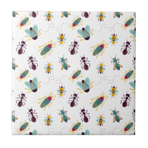 Azulejo insectos lindos de bichos pequeños