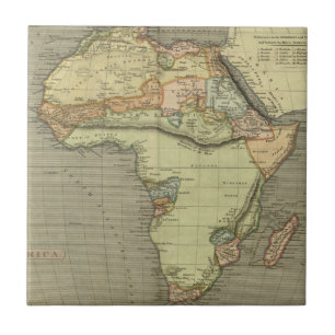 Azulejo Inspiración de antiguo mapa antiguo