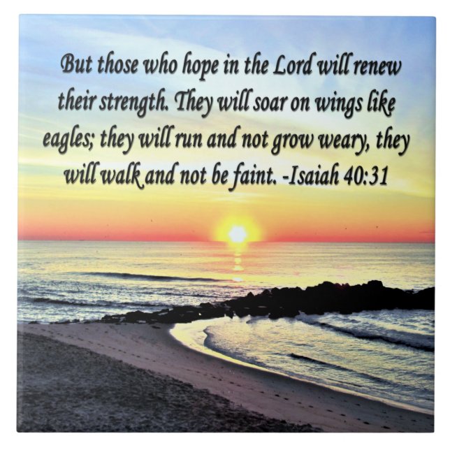 AZULEJO INSPIRACIÓN DE ISAIAH 40:31 (Frente)