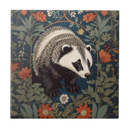 Azulejo Inspiración del Badger de Woodland William Morris