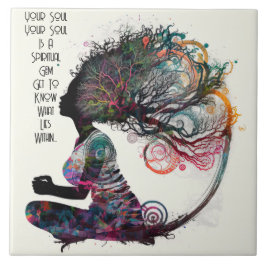 Azulejo Inspiración Mujer Gema Espiritual Tile Cerámico