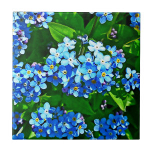 Azulejo Inspiraciones naturales azul brillante Olvídenme