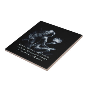 Azulejo Instructor de Yoga Lotus Meditation Pose GIGHT Mis