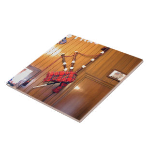 Azulejo Instrumento musical escocés Bagpipe Tartan Plaid