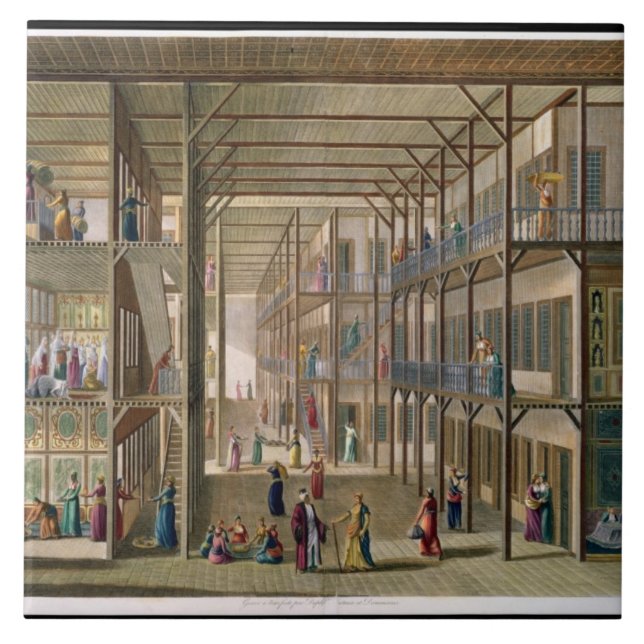 Azulejo Interior del Harem del gran señor de Constan (Frente)