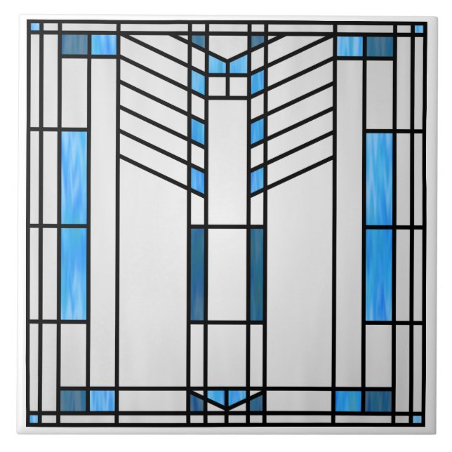 Azulejo Interpretación Nº 1 del estilo escolar de Prairie (Frente)